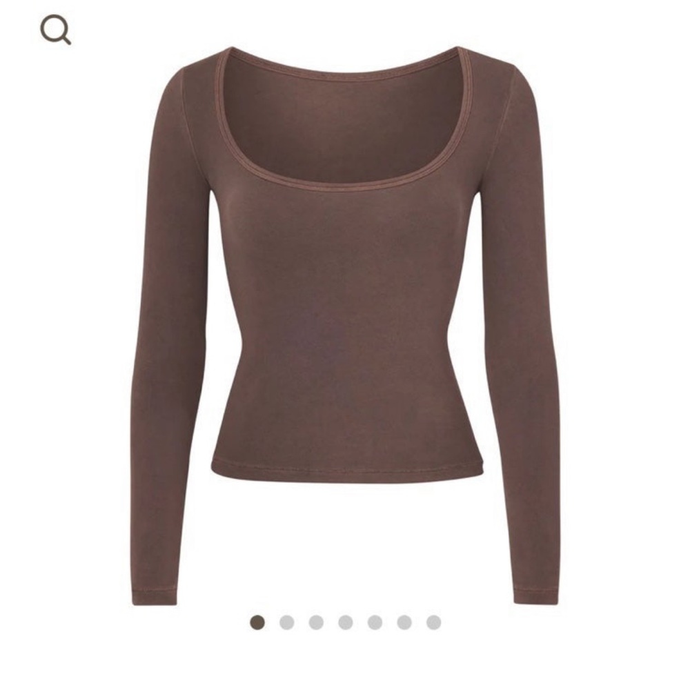 SKIMS vintage scoop neck long sleeve t-shirt